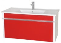 Аква Родос Париж тумба для ванной 100 см - подвесная, цвет красный